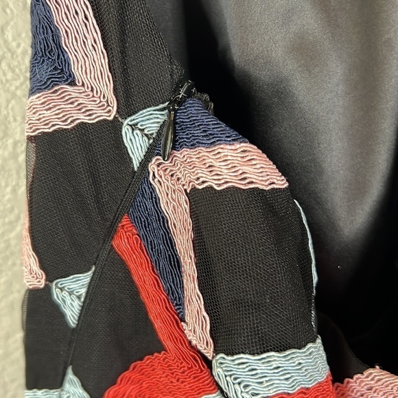 Parker Leona Zig Zag Halter Mini Dress Size 2 - Picture 10 of 15